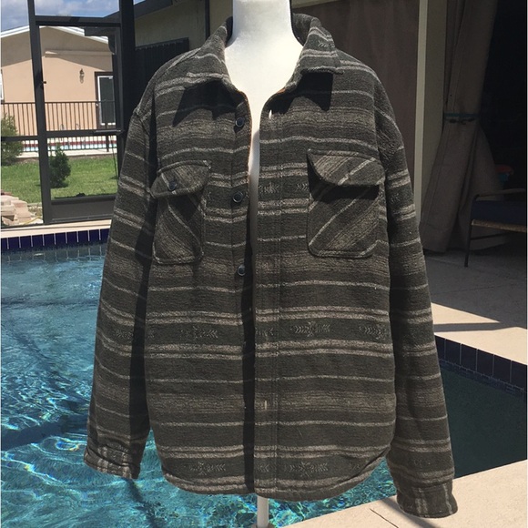 Jachs New York Premium Outdoor Purveyors KhakiWool Sherpa Lined Shirt/Jacket XXL - Picture 1 of 12